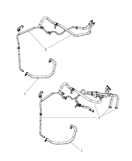 2009 Dodge Journey Hose-Auxiliary Heater Diagram for 5058438AC