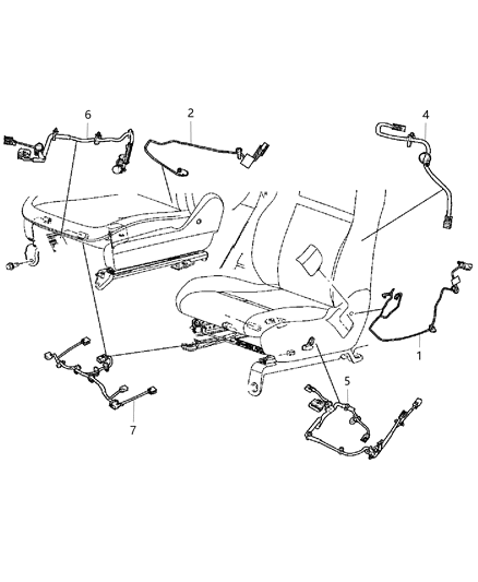 2012 Jeep Grand Cherokee Wiring-Power Seat Diagram for 68100772AA