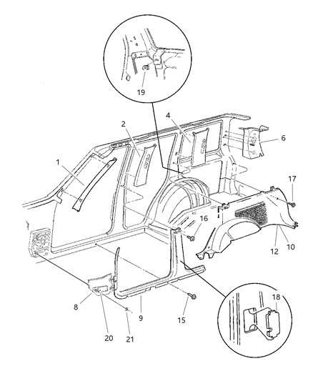 1997 Jeep Grand Cherokee Panel-COWL Diagram for QQ31SC3