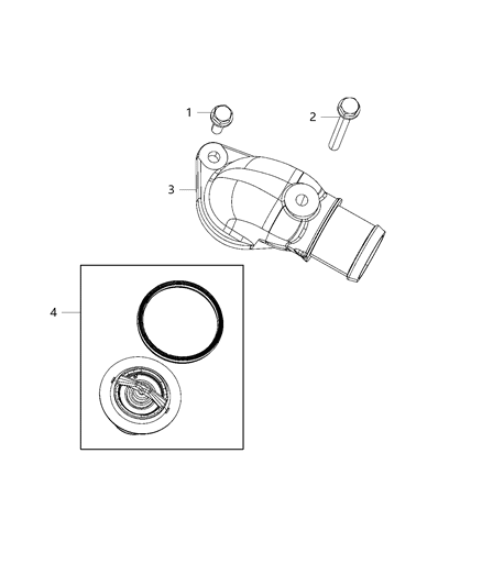 2021 Ram 1500 Thermostat Diagram for 53010923AB