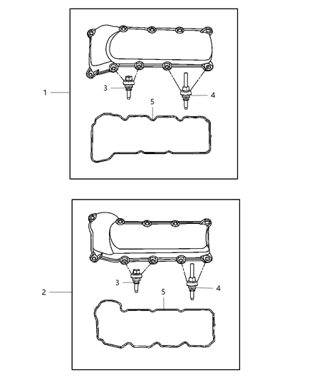 2009 Dodge Dakota Cylinder Head & Cover Diagram 1