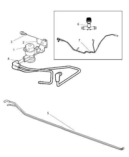 2001 Jeep Cherokee Harness-Vacuum Body Side Diagram for 4854207AC