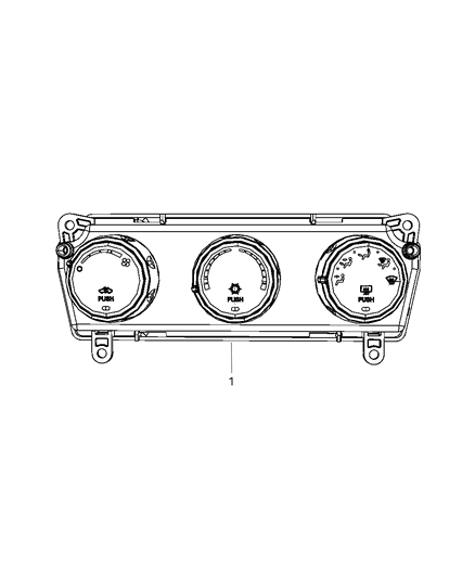 2012 Jeep Liberty Air Conditioner And Heater Control Diagram for 55111943AE