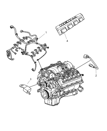 2010 Chrysler 300 Wiring-Engine Diagram for 5148029AE