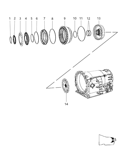2011 Jeep Liberty Seal-Transmission Diagram for 52108189AA