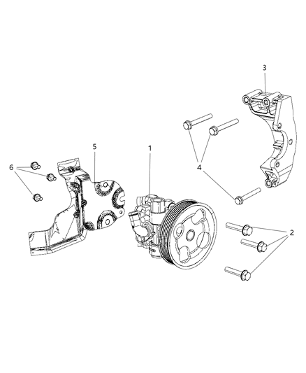 2011 Dodge Journey Shield-Power Steering Pump Diagram for 68068478AB