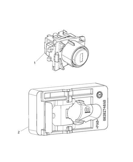 2019 Jeep Wrangler Cylinder-Door Lock Assembly Diagram for 68384449AA
