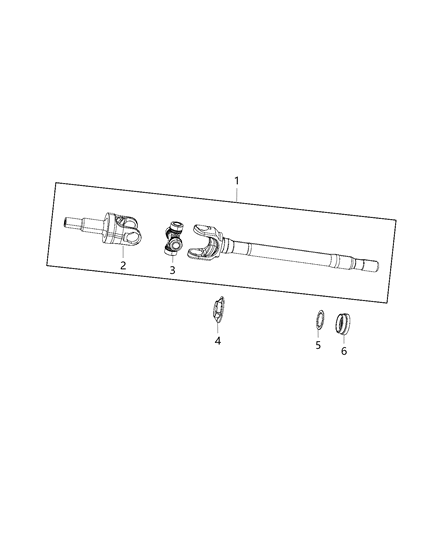 2012 Jeep Wrangler Shaft, Axle Diagram 2