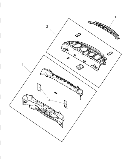 2014 Dodge Charger Panel-Rear Shelf Diagram for 68037870AH