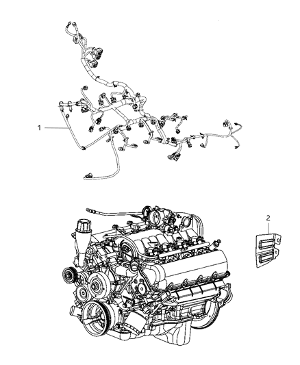 2009 Dodge Ram 1500 Wiring-Engine Diagram for 4801670AE