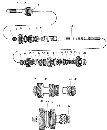 1998 Dodge Viper Bearing-Fifth Gear Diagram for 4626530