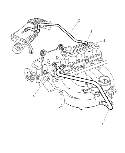 2002 Jeep Wrangler Crankcase Ventilation Diagram 1