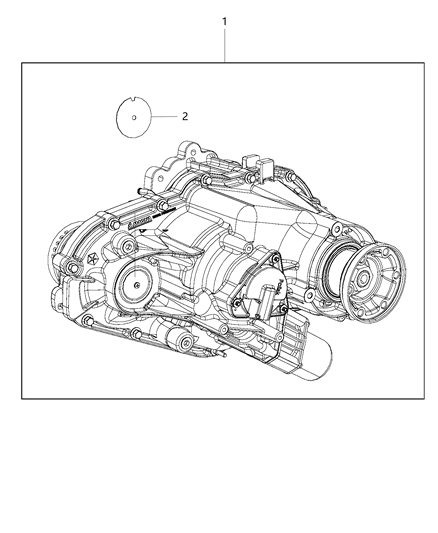 2014 Jeep Grand Cherokee Transfer Case Assembly & Identification Diagram 1