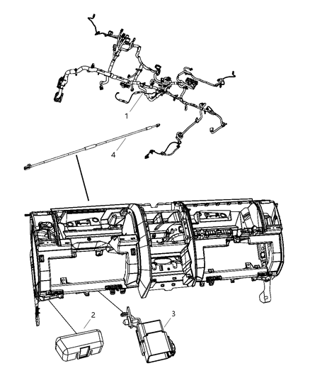 2010 Jeep Liberty Wiring-Instrument Panel Diagram for 68051493AB
