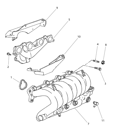 1999 Dodge Neon Manifolds Diagram 2