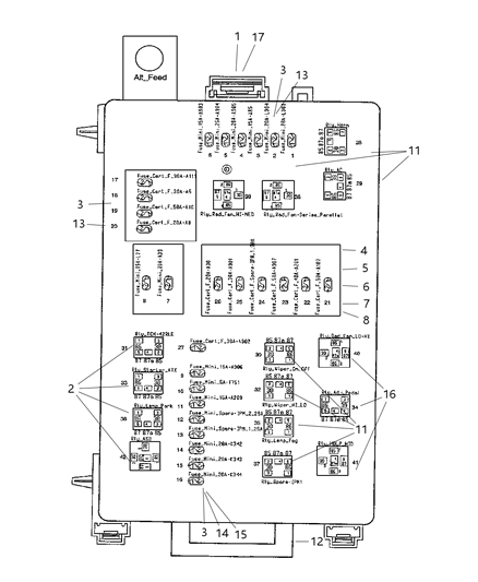 2006 Dodge Charger Bracket-Power Distribution Center Diagram for 4759973AD