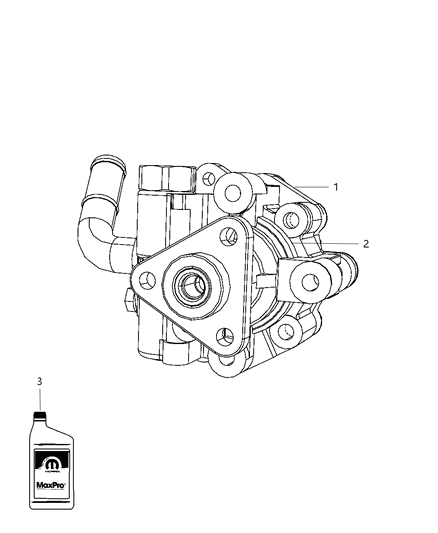 2008 Jeep Liberty Power Steering Pump Diagram for 52129329AB