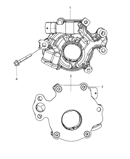 2008 Jeep Commander Pump-Engine Oil Diagram for 68045796AA