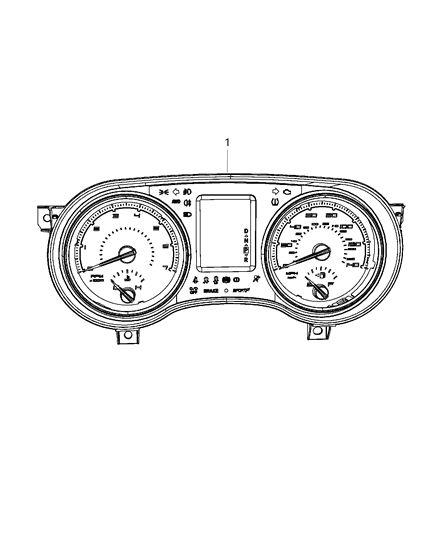 2015 Dodge Charger Cluster-Instrument Panel Diagram for 68273649AA