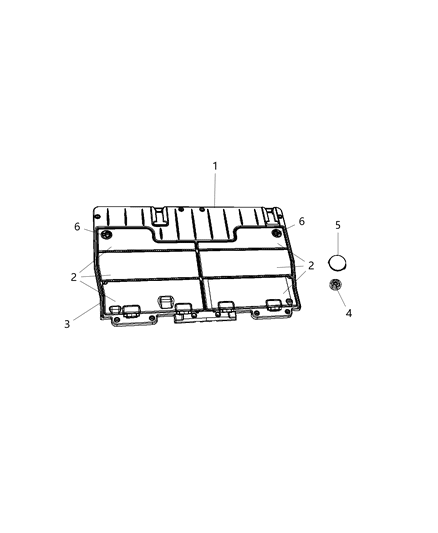 2015 Dodge Grand Caravan Load Floor, Stow-N-Go Bench Diagram