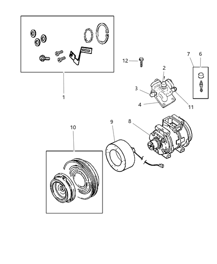 1997 Dodge Intrepid Coil-Air Conditioning Clutch Diagram for 4864715