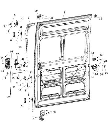 2021 Ram ProMaster 1500 Stud-Double Ended Diagram for 6512173AA
