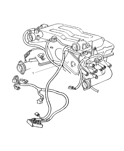 2002 Chrysler Prowler Bracket-Engine Wiring Diagram for 4815455