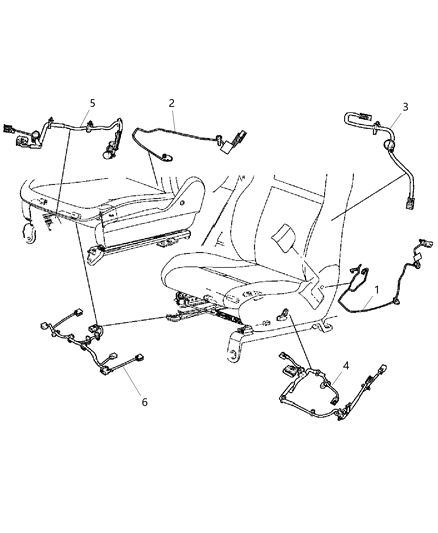 2011 Jeep Grand Cherokee Wiring-Side Air Bag Diagram for 68086367AA