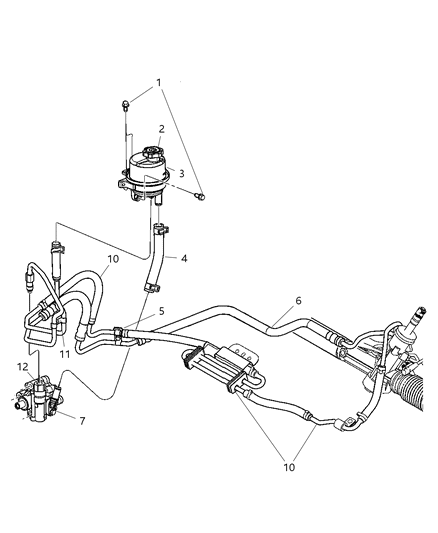 2006 Chrysler Pacifica Bracket-Power Steering Pressure Lin Diagram for 4743470AB