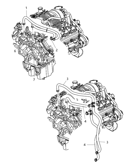 2006 Jeep Commander Clip-Heater Hose Diagram for 52110080AA