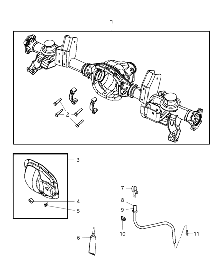 2009 Jeep Grand Cherokee Housing And Vent , Rear Axle Diagram 2