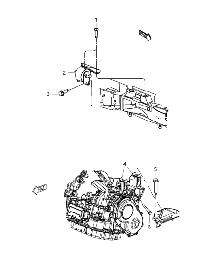 2013 Dodge Journey Engine Mounting Left Side Diagram 4