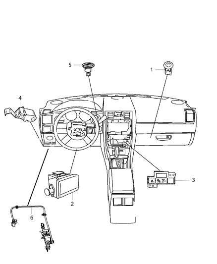 2013 Dodge Challenger Switch-Instrument Panel Diagram for 5035555AA