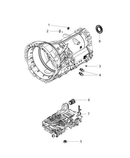 2021 Jeep Wrangler Case & Related Parts Diagram 7