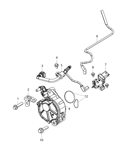 2014 Chrysler 300 Vacuum Pump & Vacuum Harness Diagram