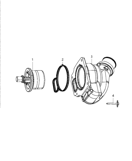 2010 Dodge Viper Thermostat & Related Parts Diagram
