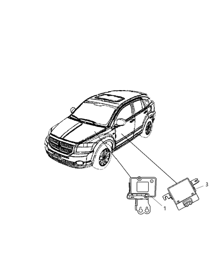 2009 Jeep Patriot Module-AWD DRIVELINE Diagram for 5033301AG