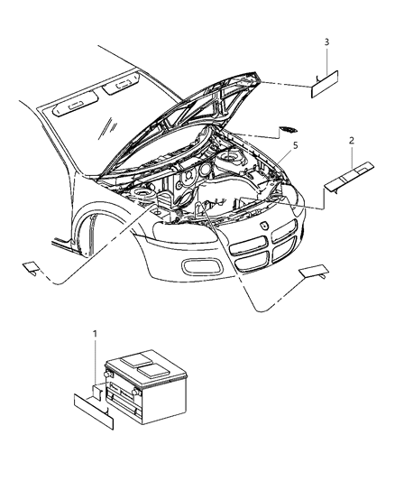2009 Dodge Journey Label-Air Conditioning System Diagram for 5028873AA