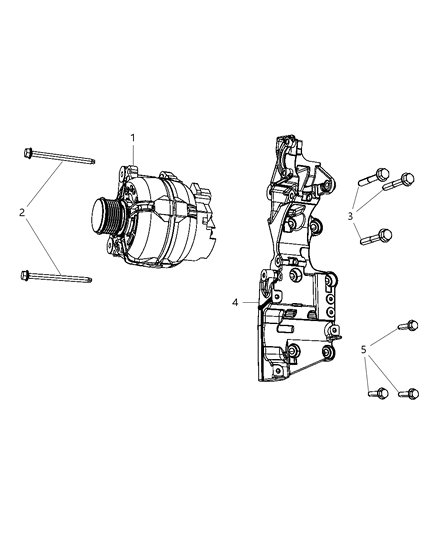 2008 Jeep Compass Generator/Alternator & Related Parts Diagram 1