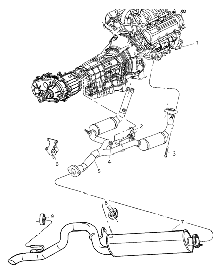 2007 Jeep Liberty Converter-Exhaust Diagram for 52129439AB