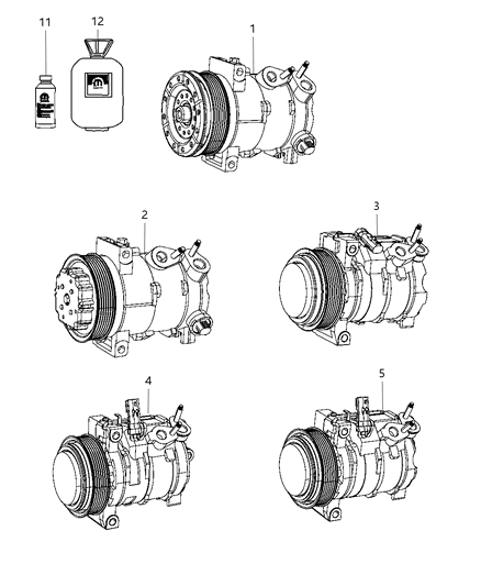 2009 Dodge Journey Clutch-A/C Compressor Diagram for 68045273AA