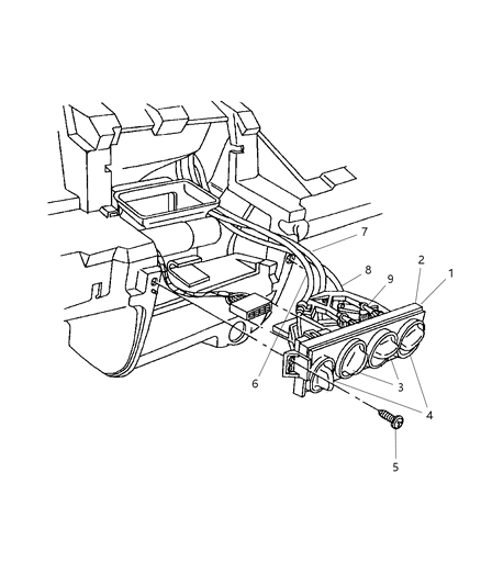 2002 Chrysler PT Cruiser Controls, Air Conditioner And Heater Diagram