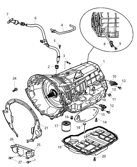 2005 Dodge Durango Cover-Dust Structural Diagram for 53020885