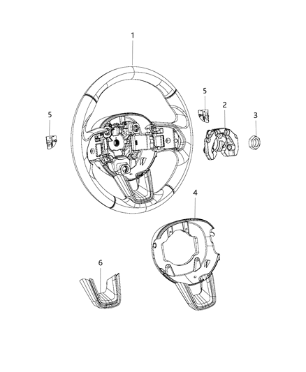 2019 Jeep Compass Cover-Steering Wheel Back Diagram for 6RD34DX9AA