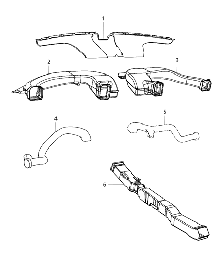 2012 Dodge Charger Air Ducts Diagram