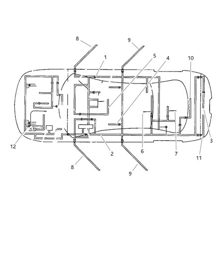 1997 Dodge Intrepid Wiring-HEADLINER W/SUNROOF Diagram for 4759198