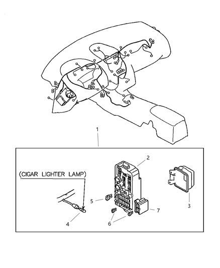 2001 Chrysler Sebring Wiring - Instrument Panel Diagram