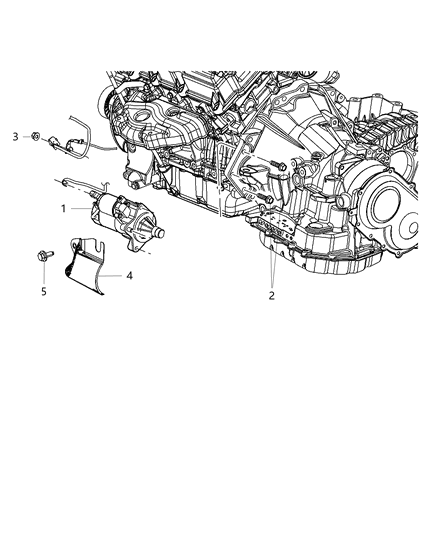 2014 Dodge Charger Starter & Related Parts Diagram 1