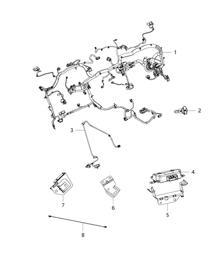 2013 Ram 1500 Wiring-Instrument Panel Diagram for 68189474AB