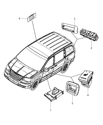 2011 Chrysler Town & Country Switches Seat Diagram